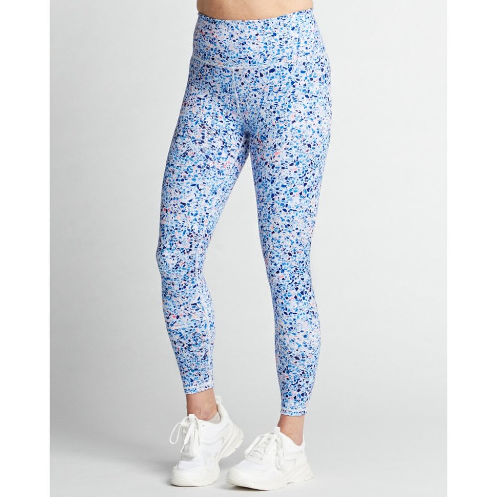 Terez TLC Leggings Terrazzo blue/orange/white high rise XL